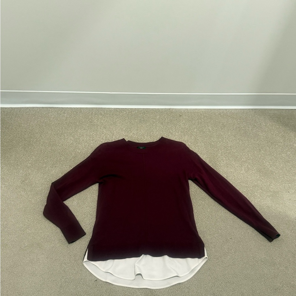 Ann Taylor Factory Burgundy Sweater